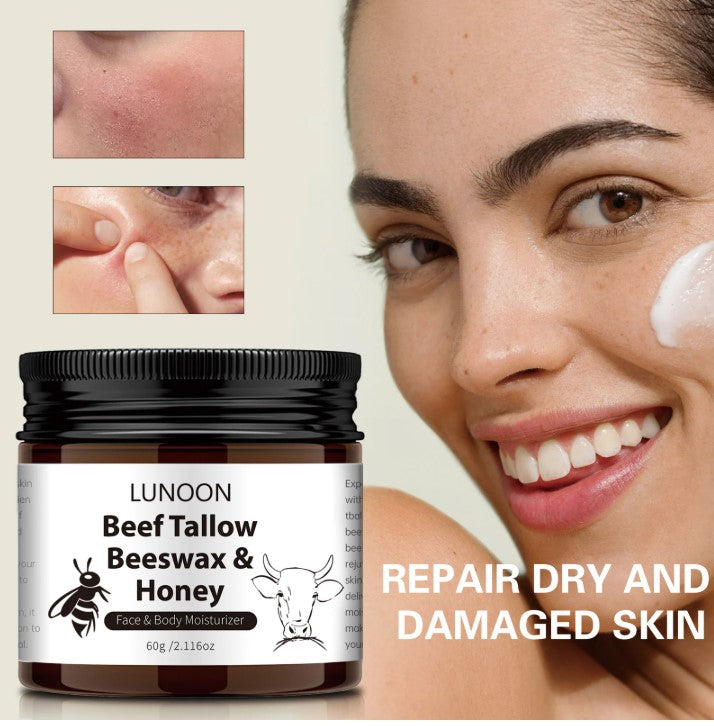 Butter Honey & Tallow Moisturizing Cream - Natural Deep Hydration for Dry Skin | Nourishing Face & Body Cream with Tallow, Honey & Butter